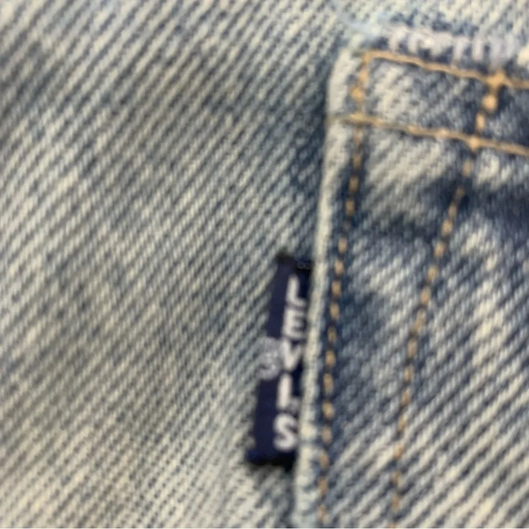 Levis Barrel Crop Jeans Woman 31 Relaxed Fit Embroidery Cut Out Made & Crafted - Picture 9 of 16